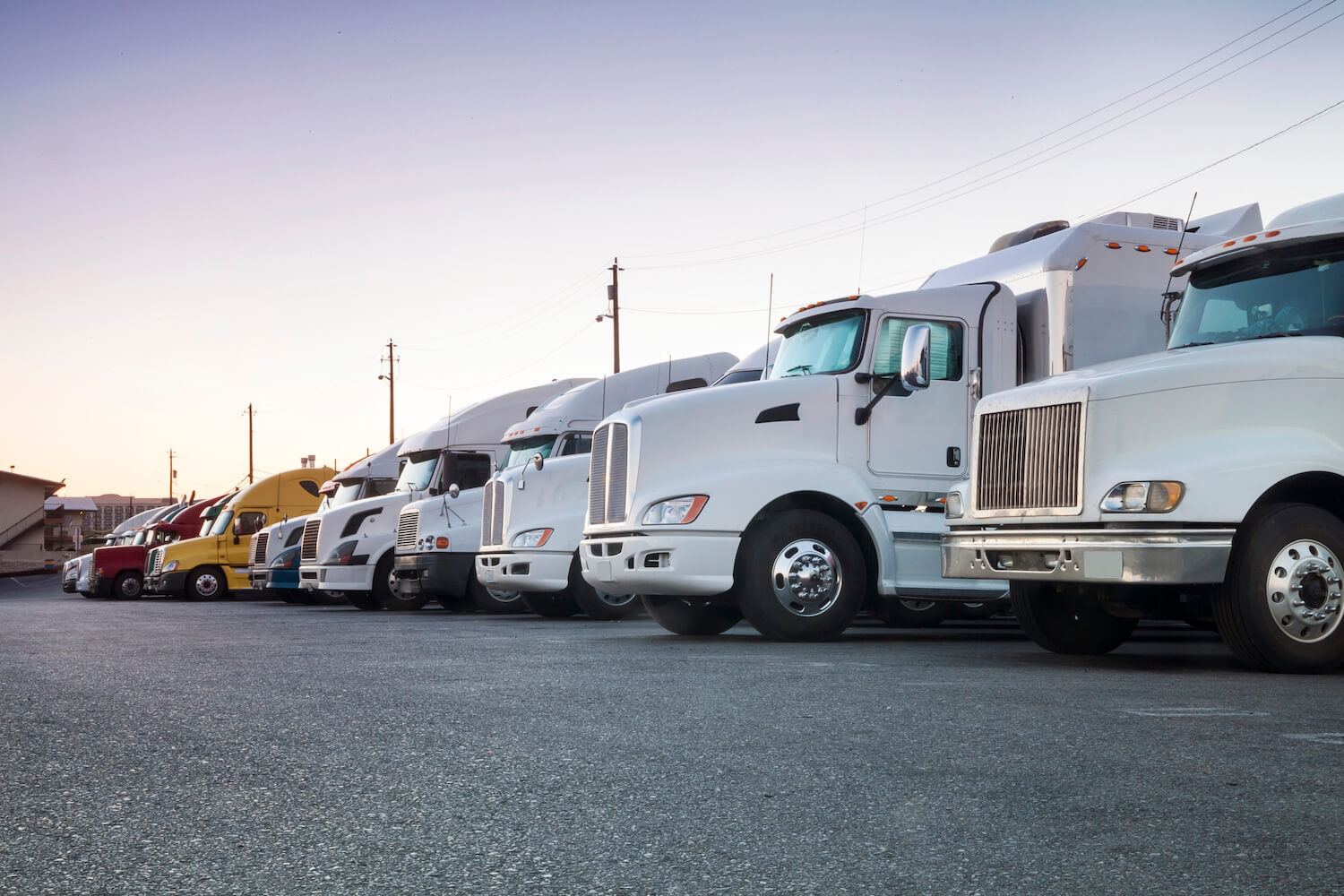 Truck parking lot.